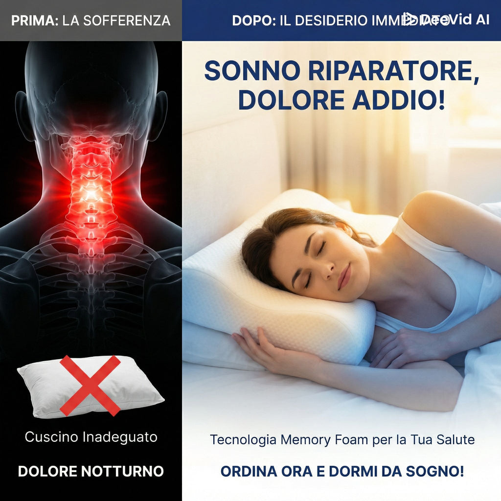 Cuscino Ortopedico Cervicale in Memory Foam