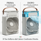 Ventilatore Raffrescatore d'Aria Portatile — Fresco Istantaneo con Nebulizzatore