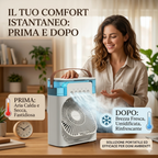 Ventilatore Raffrescatore d'Aria Portatile — Fresco Istantaneo con Nebulizzatore