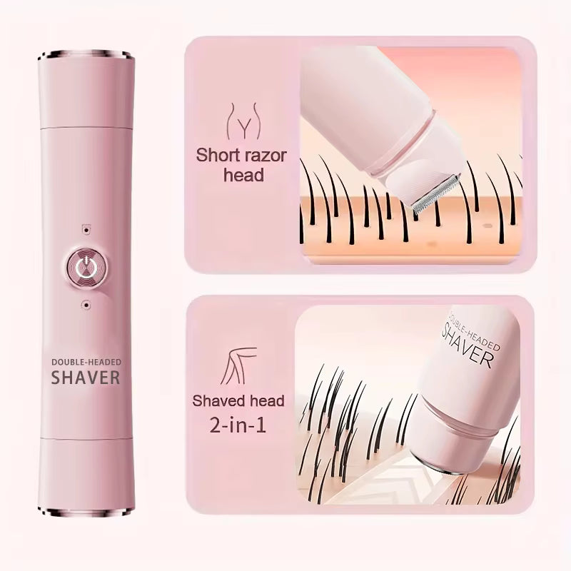 2-in-1 Electric Shaver for Women – Painless Hair Removal