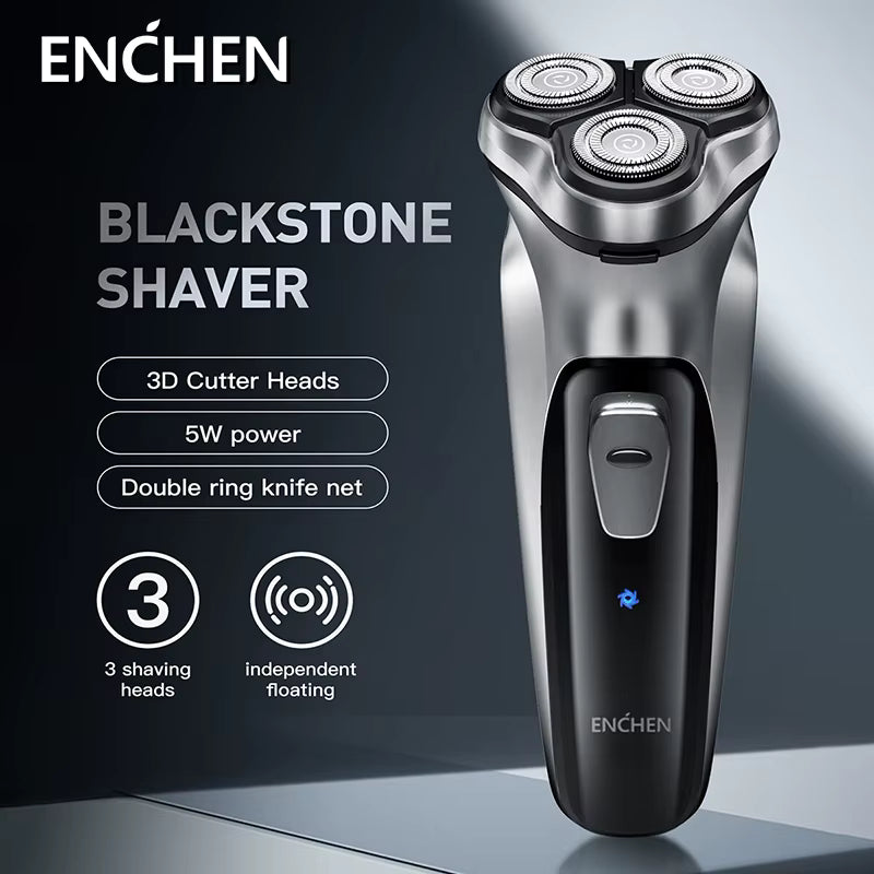 ENCHEN Blackstone – Rasoio Elettrico Rotante 3D | Rasatura Perfetta in Pochi Secondi