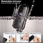 KEAJOR Regolapeli Naso e Orecchie con Display LED – 2 in 1 | Grooming Professionale