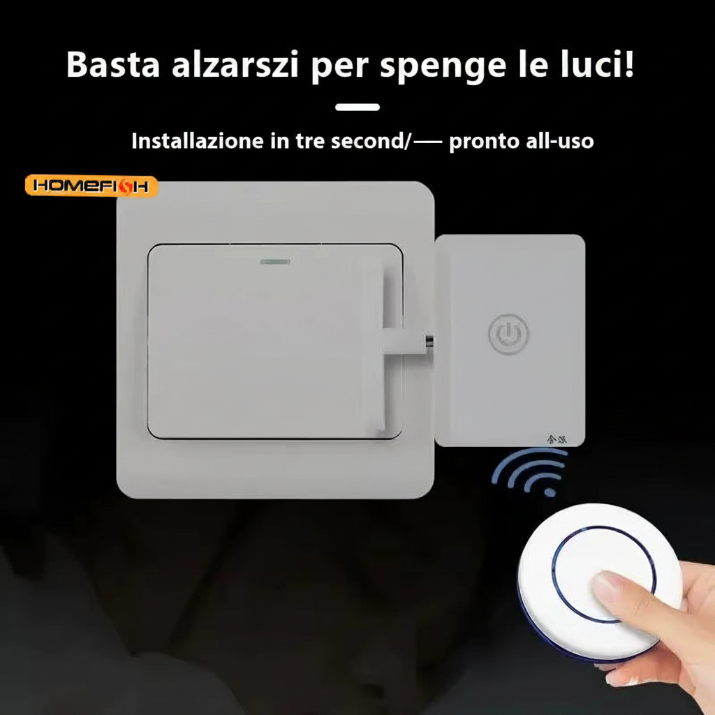 Interruttore Wireless Senza Fili — Telecomando Incluso | HOMEFISH