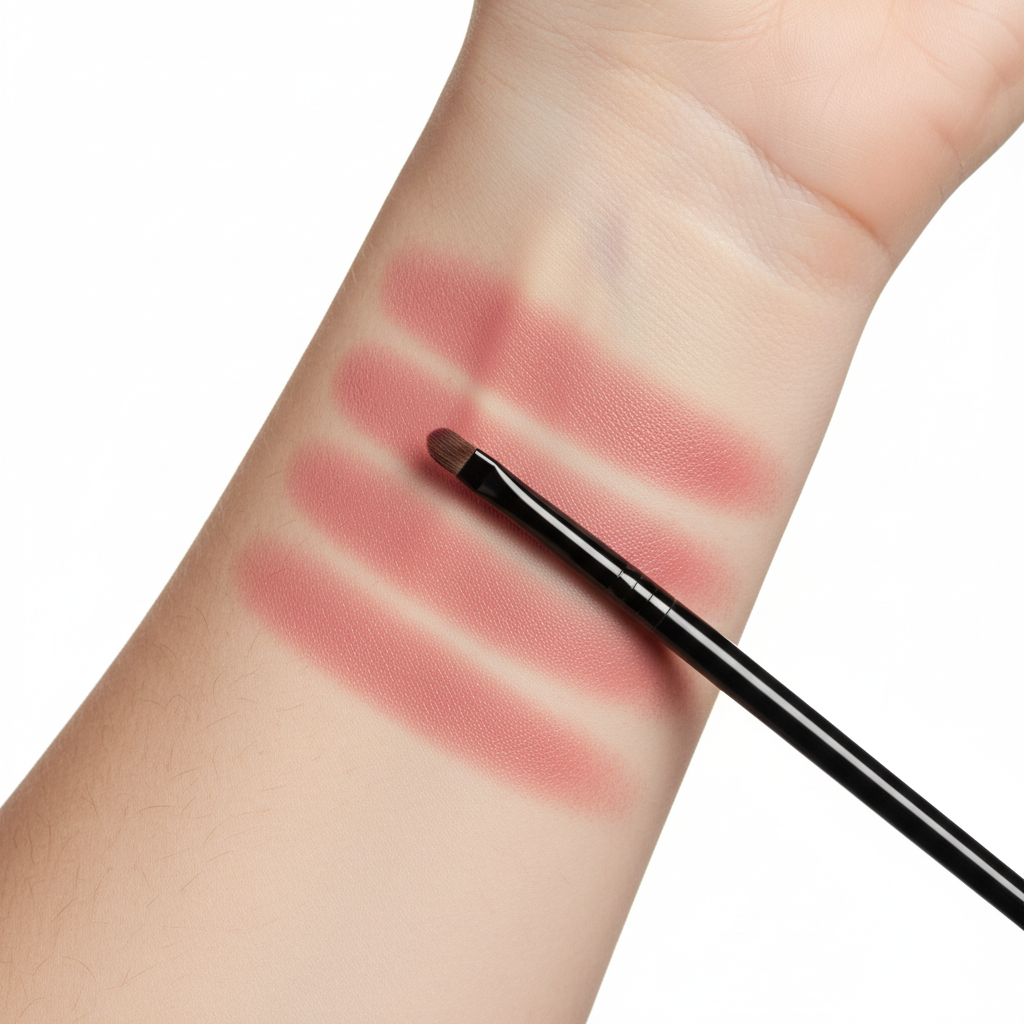 Swatch colore su pelle