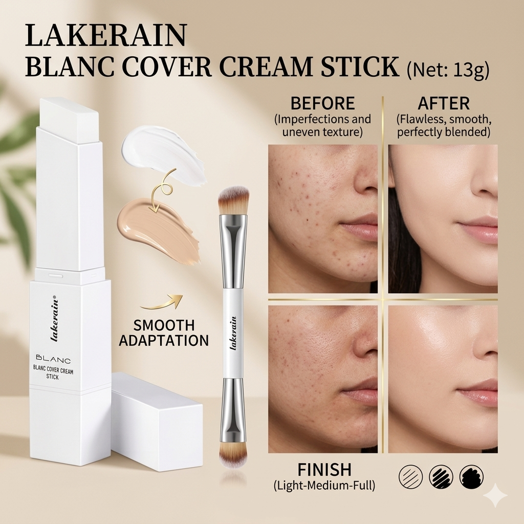 Lakerain™ White Stick 2-in-1 – Adaptive Foundation