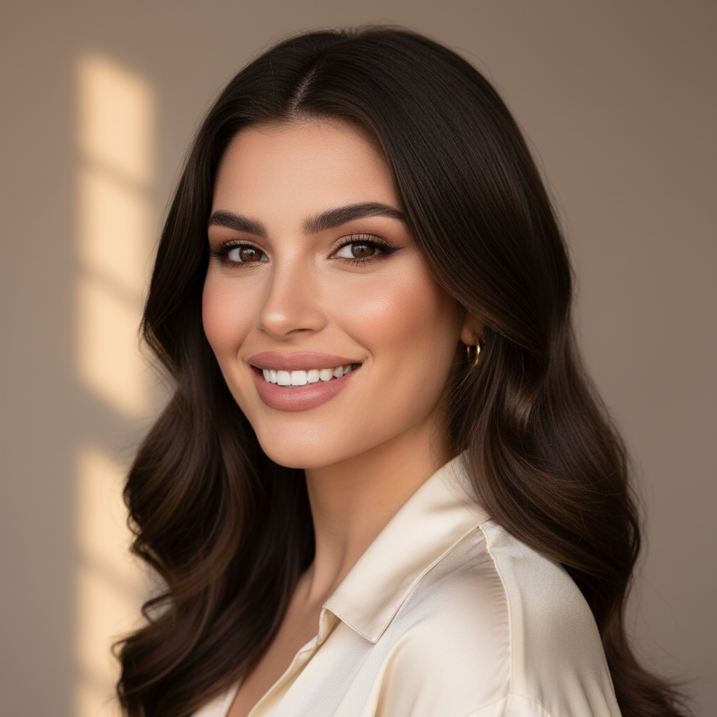 Donna italiana con labbra perfette