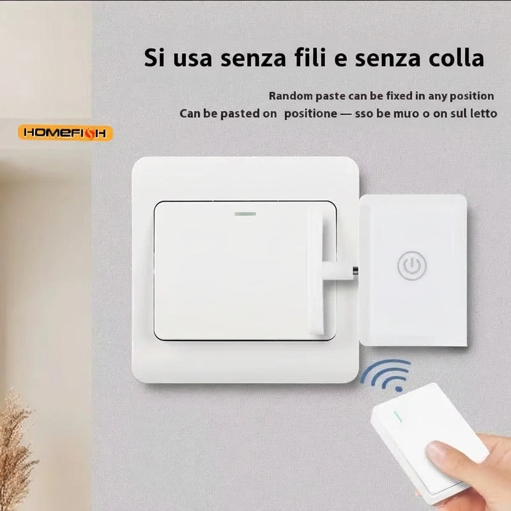 Interruttore Wireless Senza Fili — Telecomando Incluso | HOMEFISH